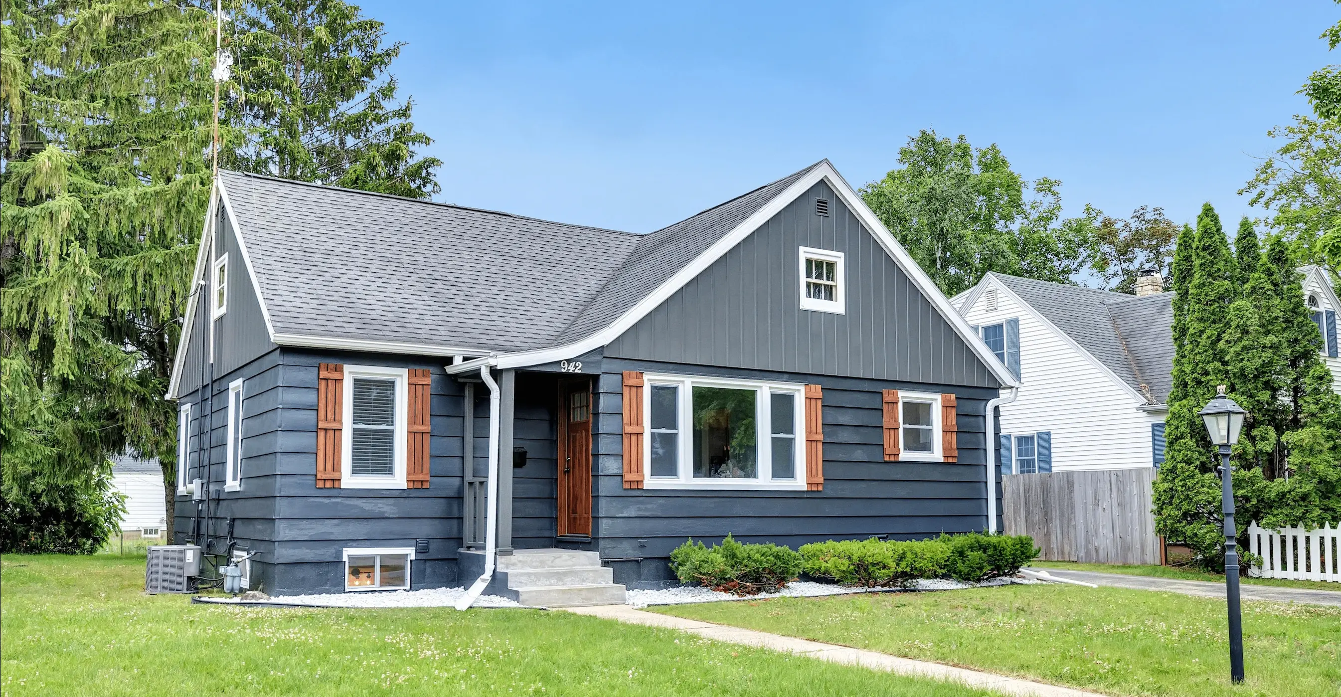 Exterior shot of a home and front yard, Shawano